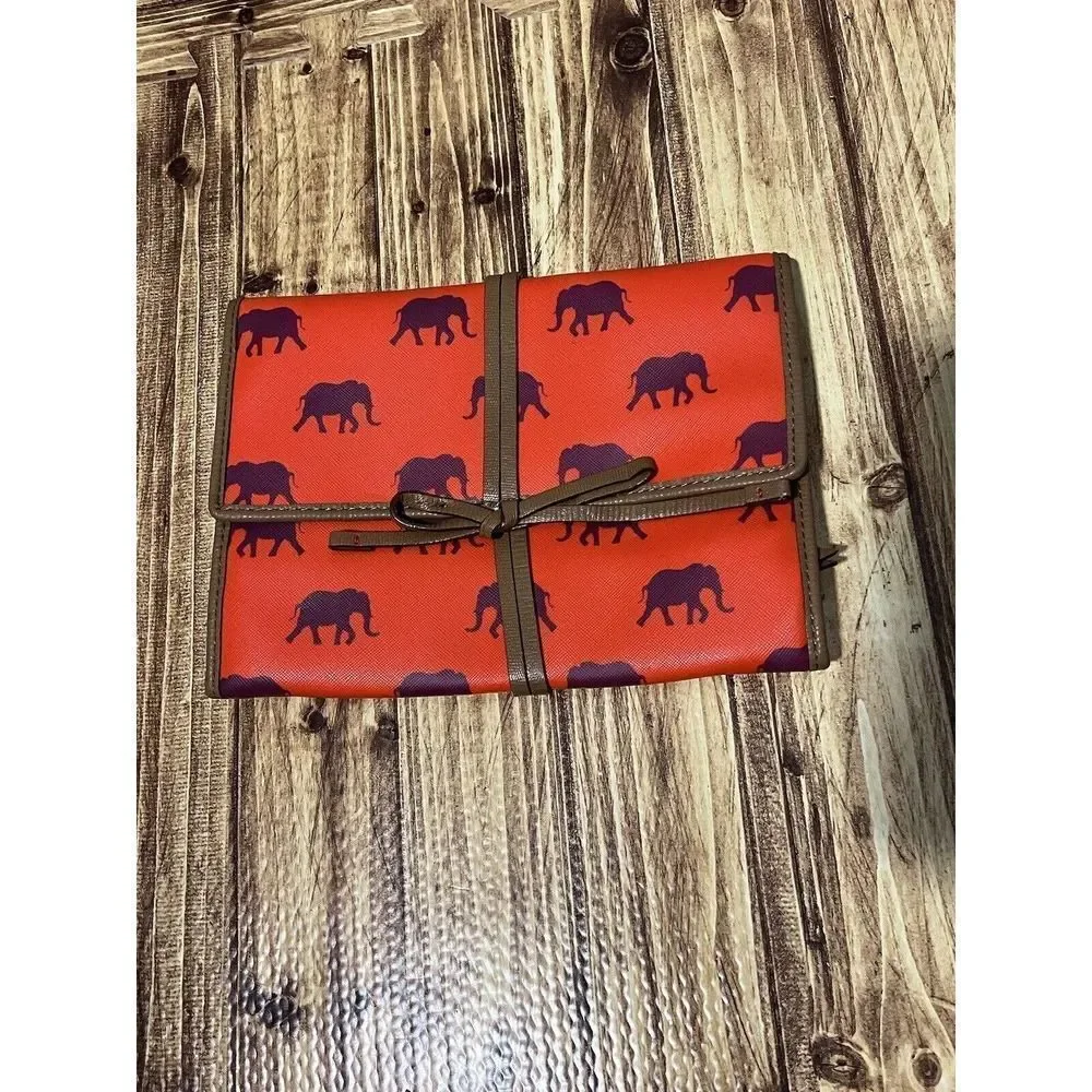 Stella & Dot Bags | Stella Dot Elephant Print Jewelry Travel Case